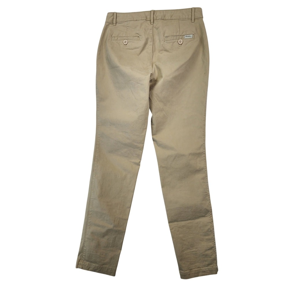 Eddie Bauer 4 Khaki Legendwash Stretch Boyfriend Chino Pants Prep Outdoor Casual - Picture 3 of 11